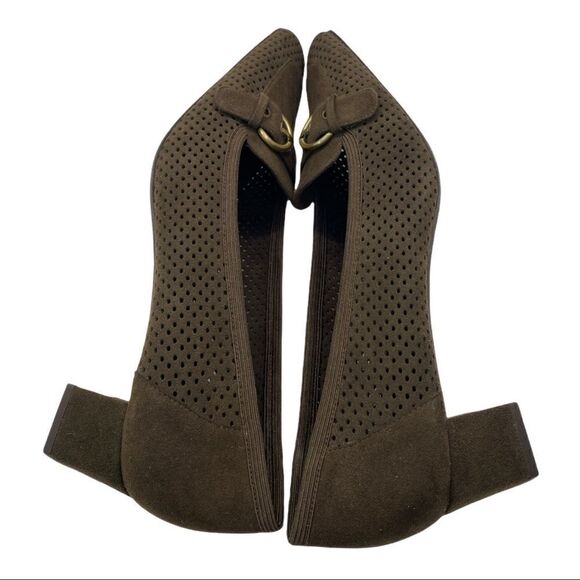 Women's Career Stuart Weitzman Brown Suede Pumps Shoes Sz 9N - Picture 7 of 13